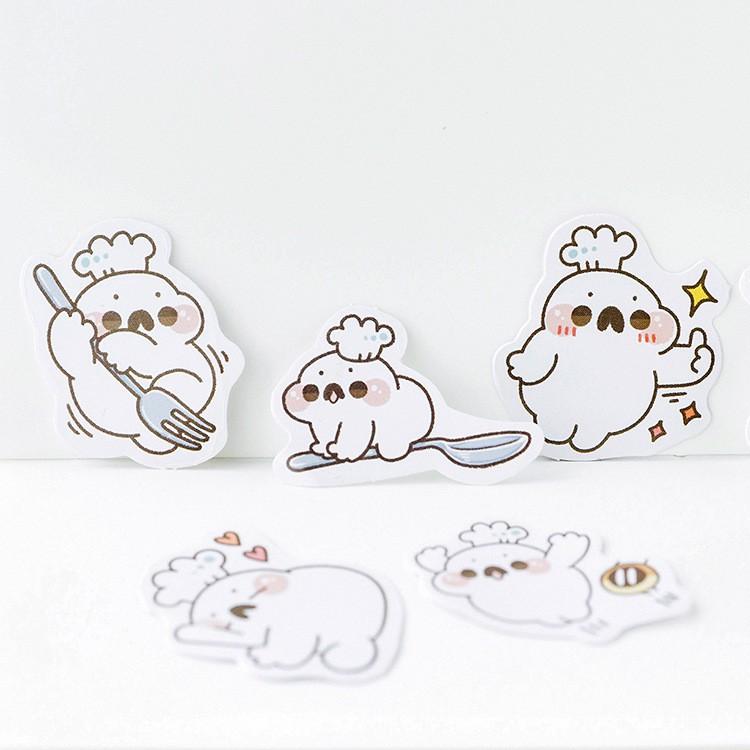 Hộp 45 miếng dán sticker Đầu bếp cute M055