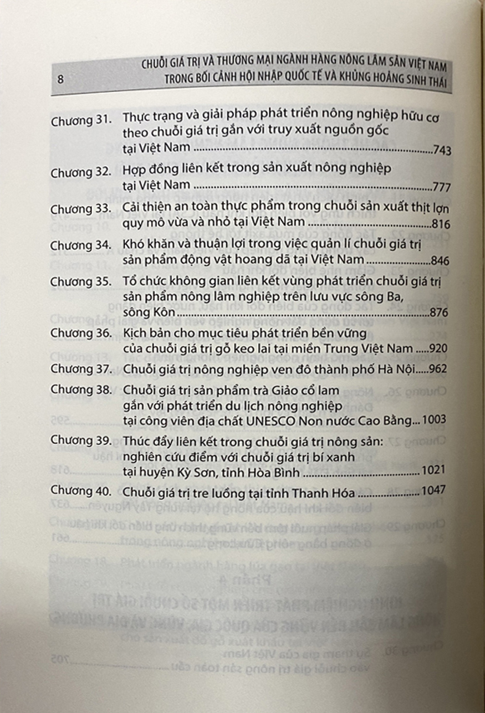 Chuỗi giá trị và thương mại ngành hàng nông sản việt nam trong bối cảnh hội nhập quốc tế và khủng hoảng sinh thái