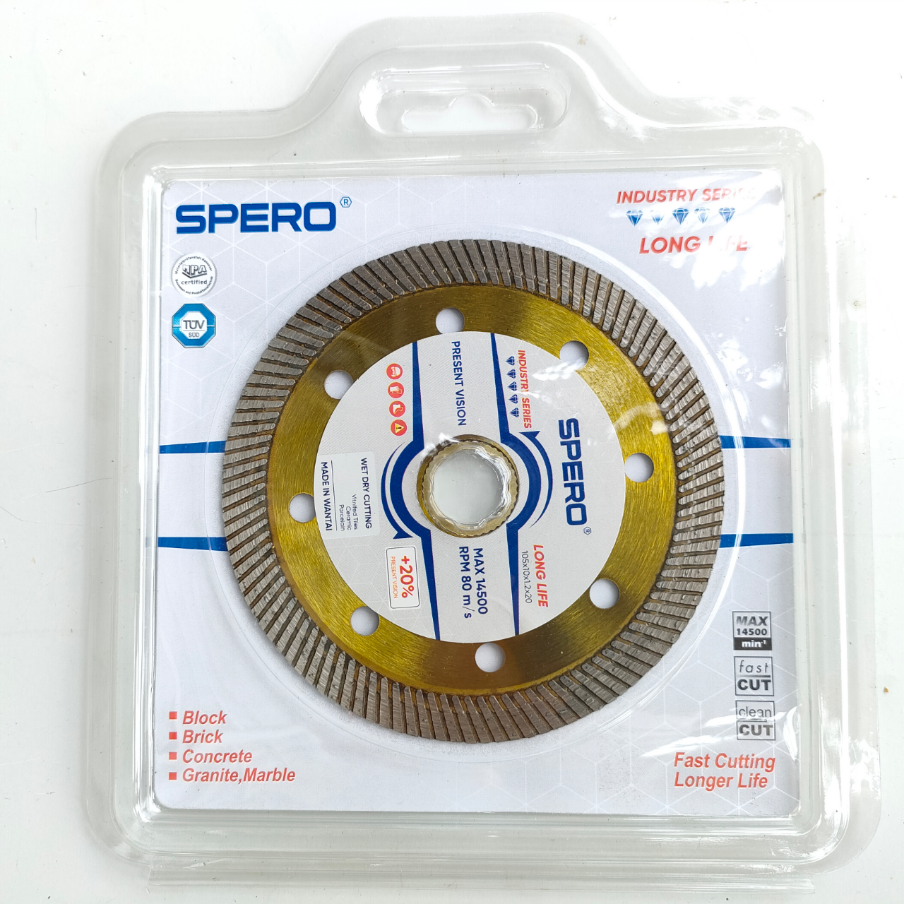 Đá Cắt Gạch 1 tất 105mm Spero Loại Tốt Lưỡi Bền loại cao cấp