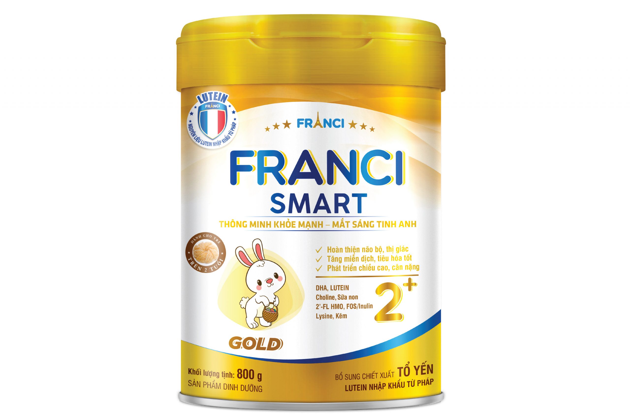 Combo 5 lon Sữa công thức FRANCI SMART GOLD 2+ lon 800g– Siêu trí tuệ – Mắt tinh anh