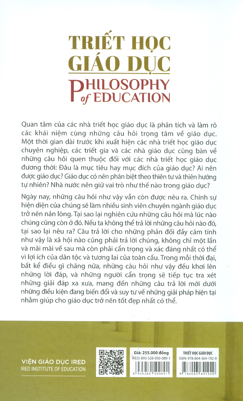 Triết Học Giáo Dục - Philosophy Of Education