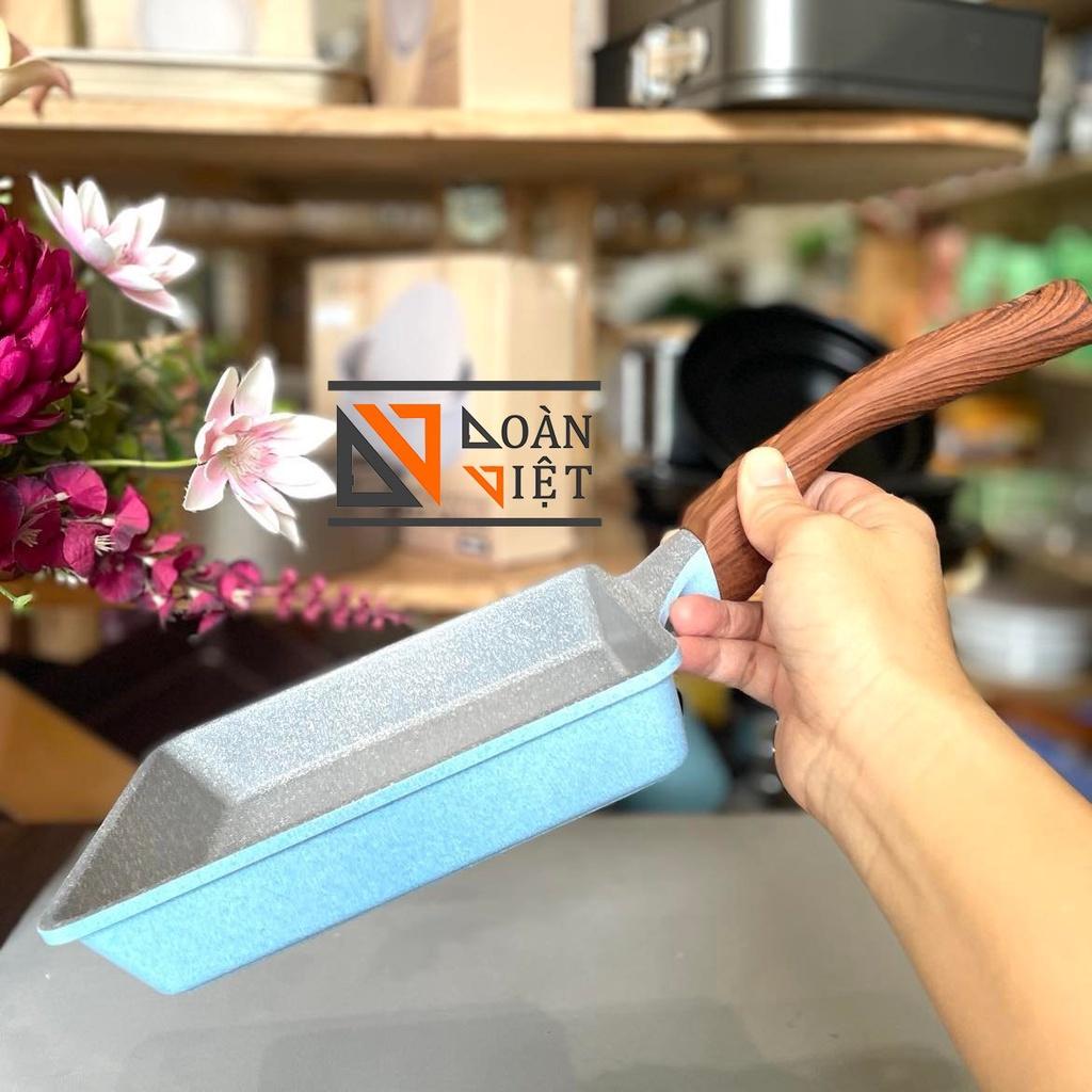 Chảo chống dính- Chống đúc men đá xanh - SỬ DỤNG ĐƯỢC BẾP TỪ. An toàn cho sức khoẻ. Chiên trứng, bít tết, bánh xào Nhật