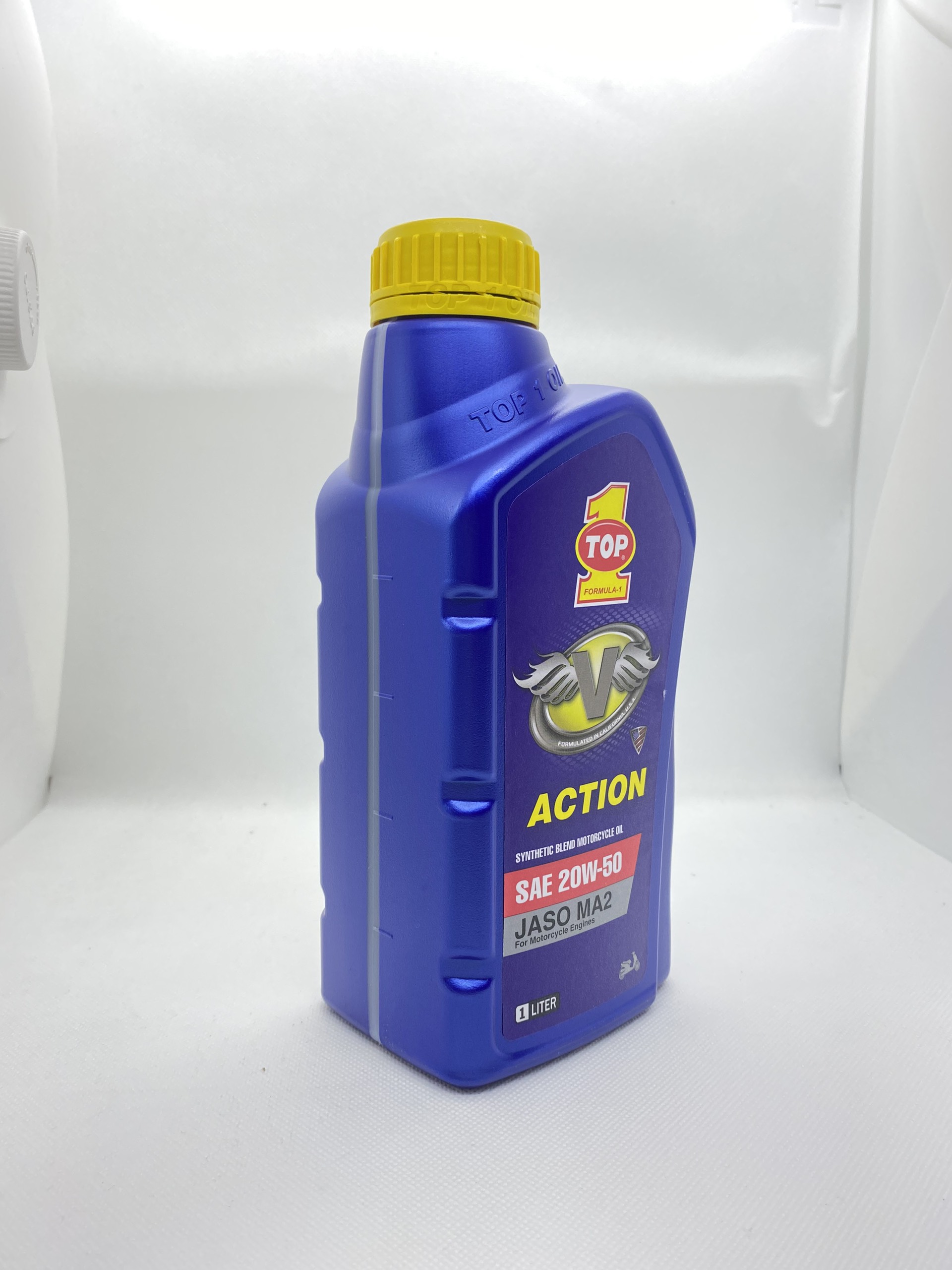 Nhớt xe số cao cấp Top 1 SUPER V 20W50 1L, bao bì mới dạng chai