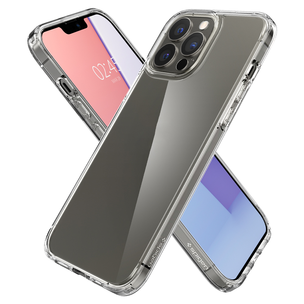 Ốp lưng Spigen Ultra Hybrid Clear cho iPhone 13 Pro Max - Thiết kế trong suốt, chống sốc, chống bẩn, viền camera cao - Hàng chính hãng