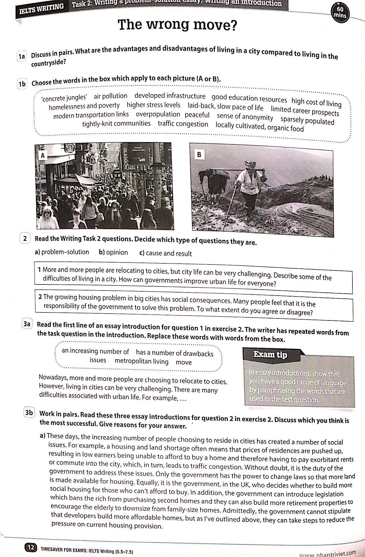 Sách Timesaver For Exams - IELTS Writing 5.5 - 7.5