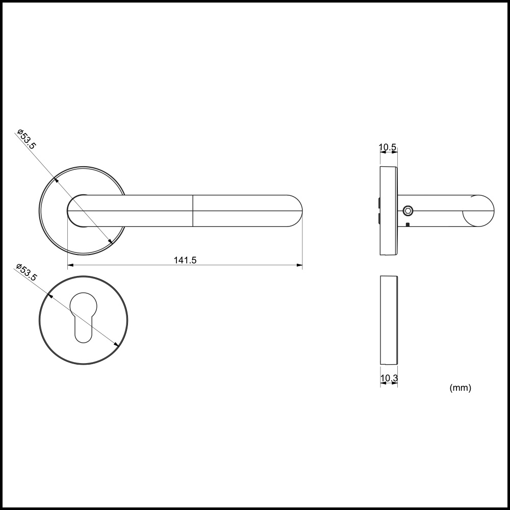 Khóa tay nắm Huy Hoàng phân thể SS 5838
