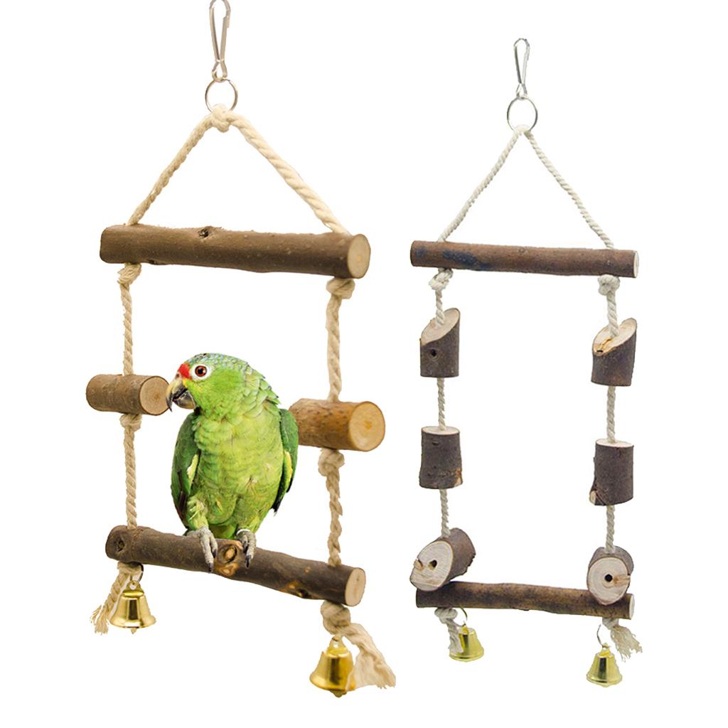 Bird Swing Pet Bird Parrot Parakeet Cage Hammock Swing Toy Hanging Toy S