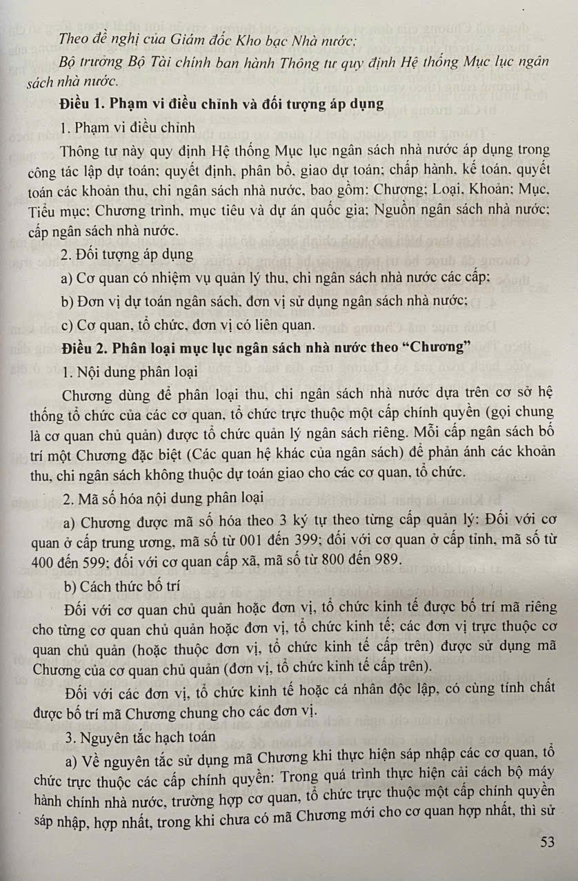 Hệ Thống Mục Lục Ngân Sách Nhà Nước ( Theo Thông Tư Số 130/2025/TT-BTC)