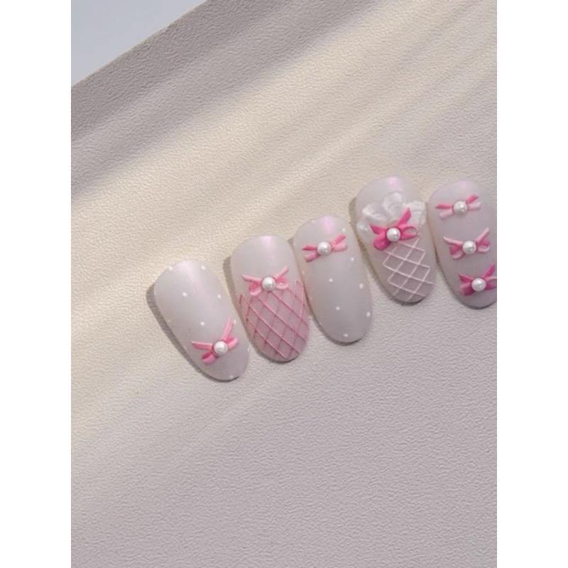 Sticker 5D Dán Móng Cao Cấp Nơ  7 Màu Trang Trí Làm Nail Hot Trend 2024 Nữ Women