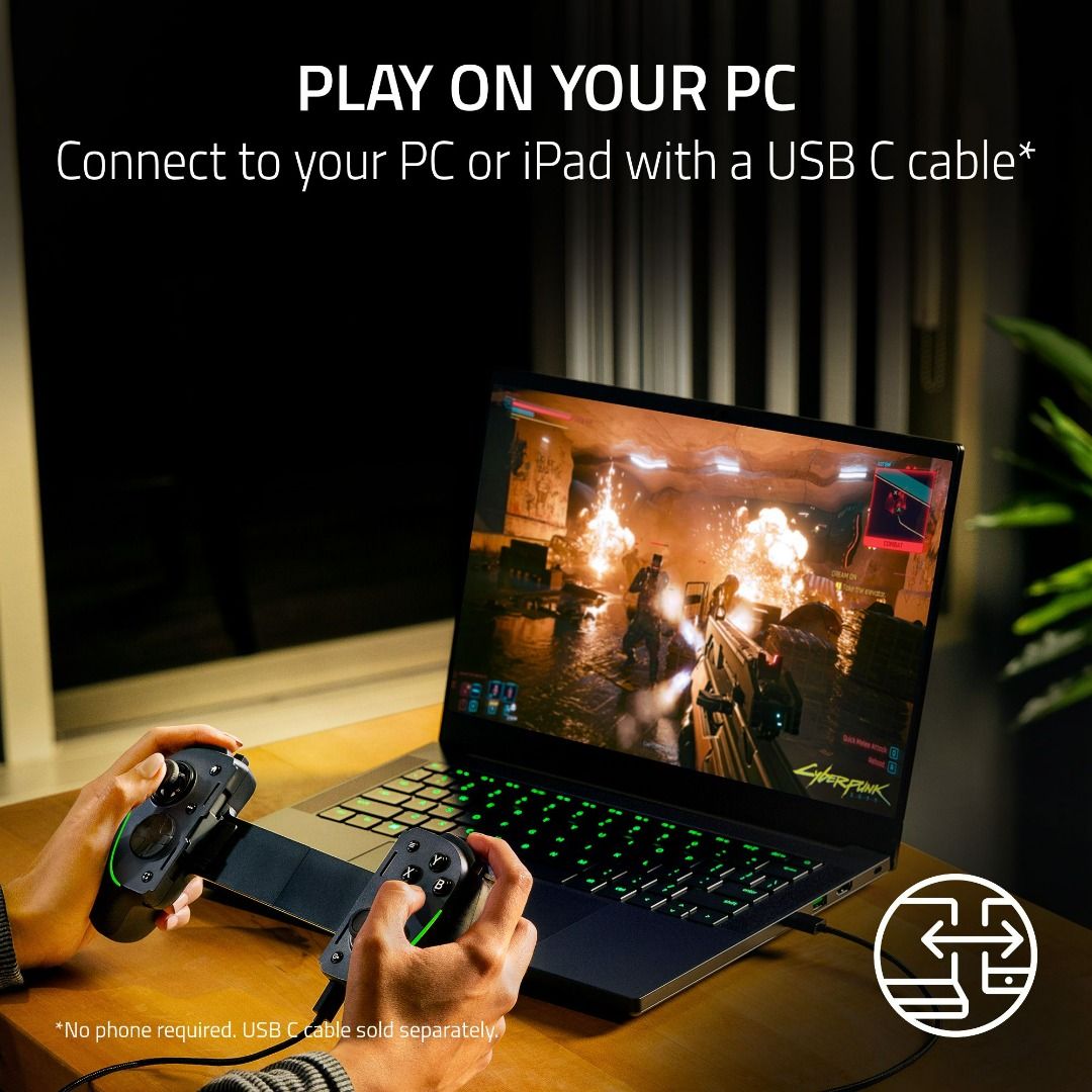 Tay cầm điện thoại Razer Kishi Ultra - USB C Gaming Controller for Android, iPhone, and iPad Mini_Mới, hàng chính hãng