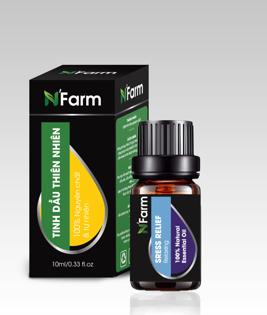 Tinh Dầu Thư Giãn Stress Relief N'Farm / Tinh Dầu Thiên Nhiên Nguyên Chất, Tinh Dầu Xông Phòng, Thích Hợp Dùng Với Đèn Xông Và Máy Khuếch Tán Tinh Dầu.
