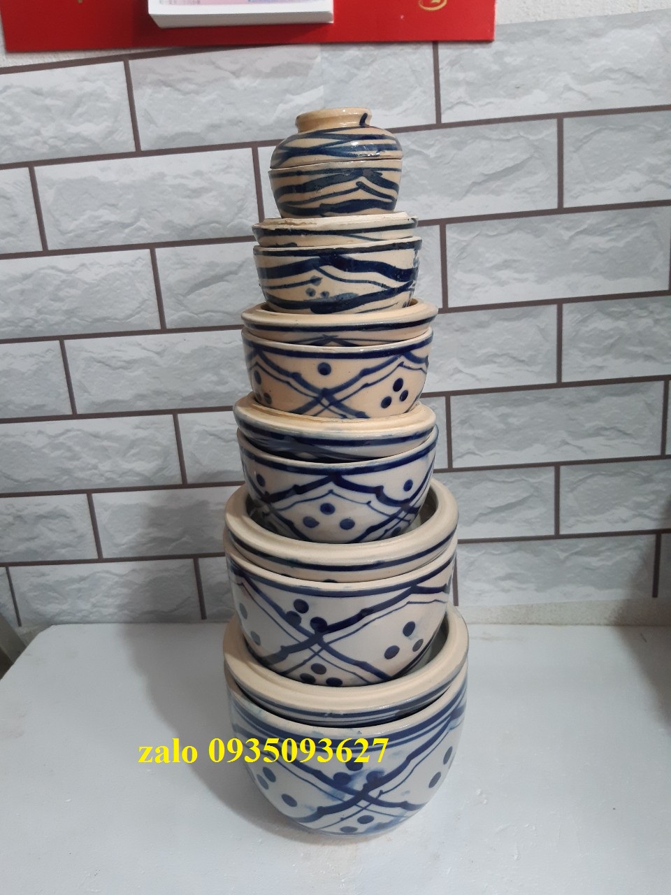 Hủ, thố đựng mỡ cỡ đại 22cm