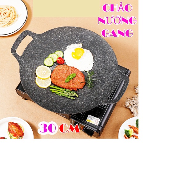 CHẢO NƯỚNG GANG 34CM ĐA NĂNG TIỆN LỢI