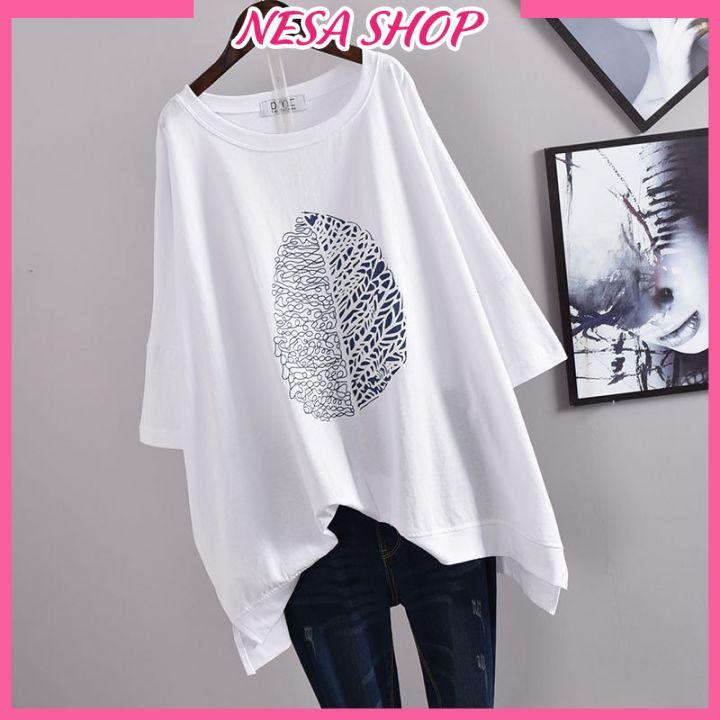 Áo thun nam nữ form rộng, Áo phông tay lỡ, chất liệu thun cotton co giãn, áo unisex in hình Lá NeSa Shop