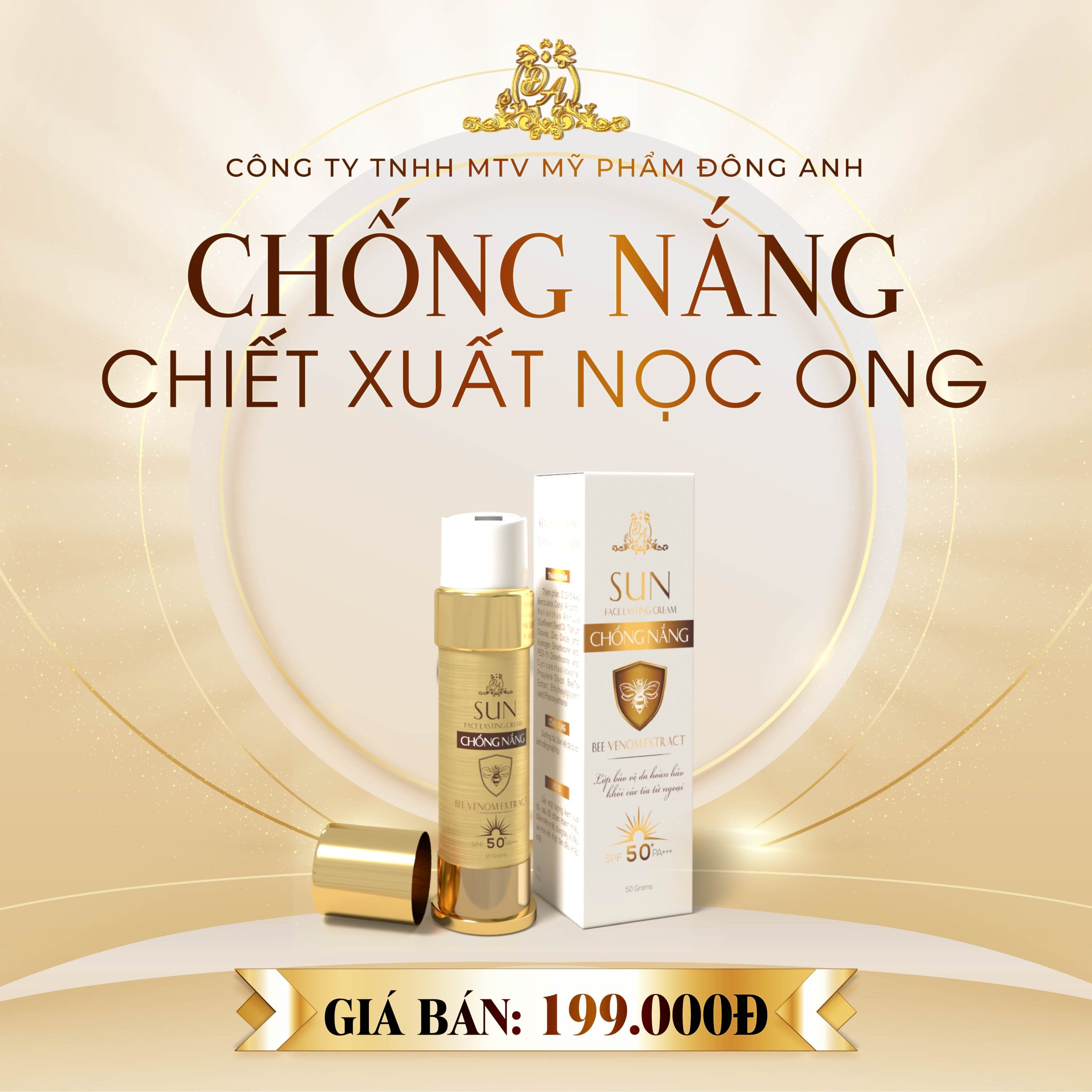 Kem Chống Nắng Collagen X3 Spf 50+++ Kem Chống Nắng Lâu Trôi Dưỡng Trắng Da Đông Anh Chính Hãng 50g