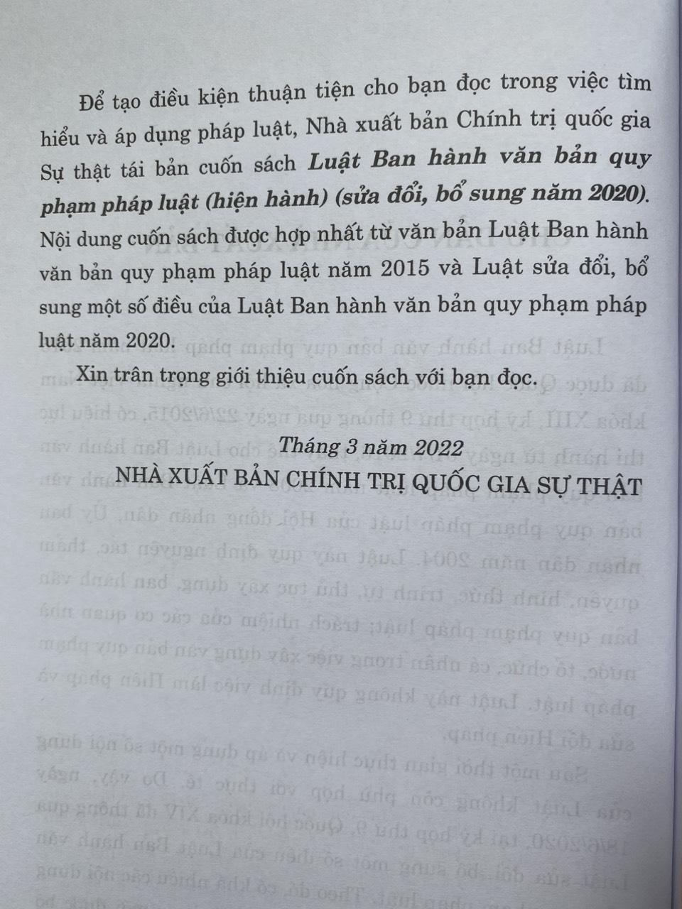 Luật Ban Hành Văn Bản Quy Phạm Pháp Luật ( hiện hành ) ( sửa đổi, bổ sung năm 2020 )