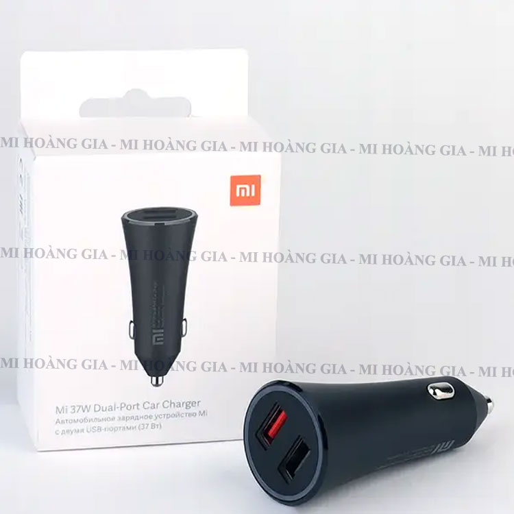 Cốc sạc xe hơi Xiaomi Mi 37W Dual-Port Car Changer 2USB GDS4147GL CC06ZM - Hàng chính hãng