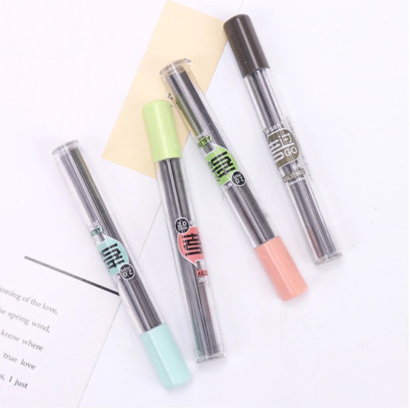 Combo 2 hộp ruột chì 2B ngòi 2.0 mm M&G ASL37902 nét chì đậm