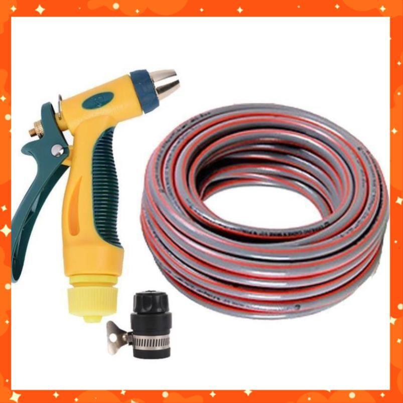 Bộ dây vòi xịt nước rửa xe,tưới cây tăng áp 3 lần 20m