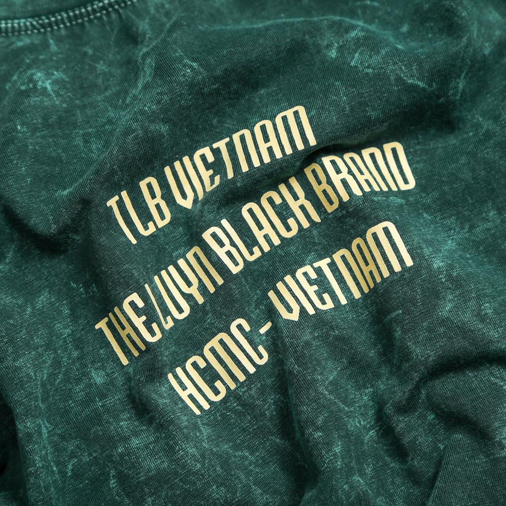 Áo Thun The Luyn Black ACID WASH Tay Lỡ Oversize Màu Xanh Unisex Nam Nữ Chất Liệu Cotton Cao Cấp