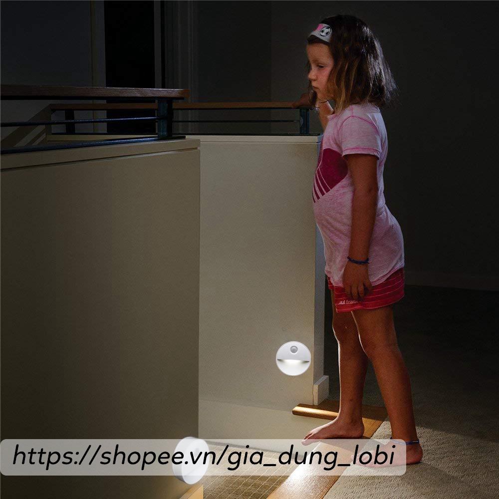 Đèn LED cảm biến dán tường Đèn ngủ cảm biến chuyển động dùng pin AAA đèn led dán tường phòng ngủ cầu thang nhà bếp