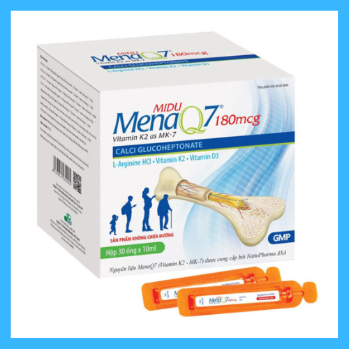 Midu Mena Q7 180mcg,Hỗ Trợ Tăng Cường Hấp Thu Calci Vào Xương