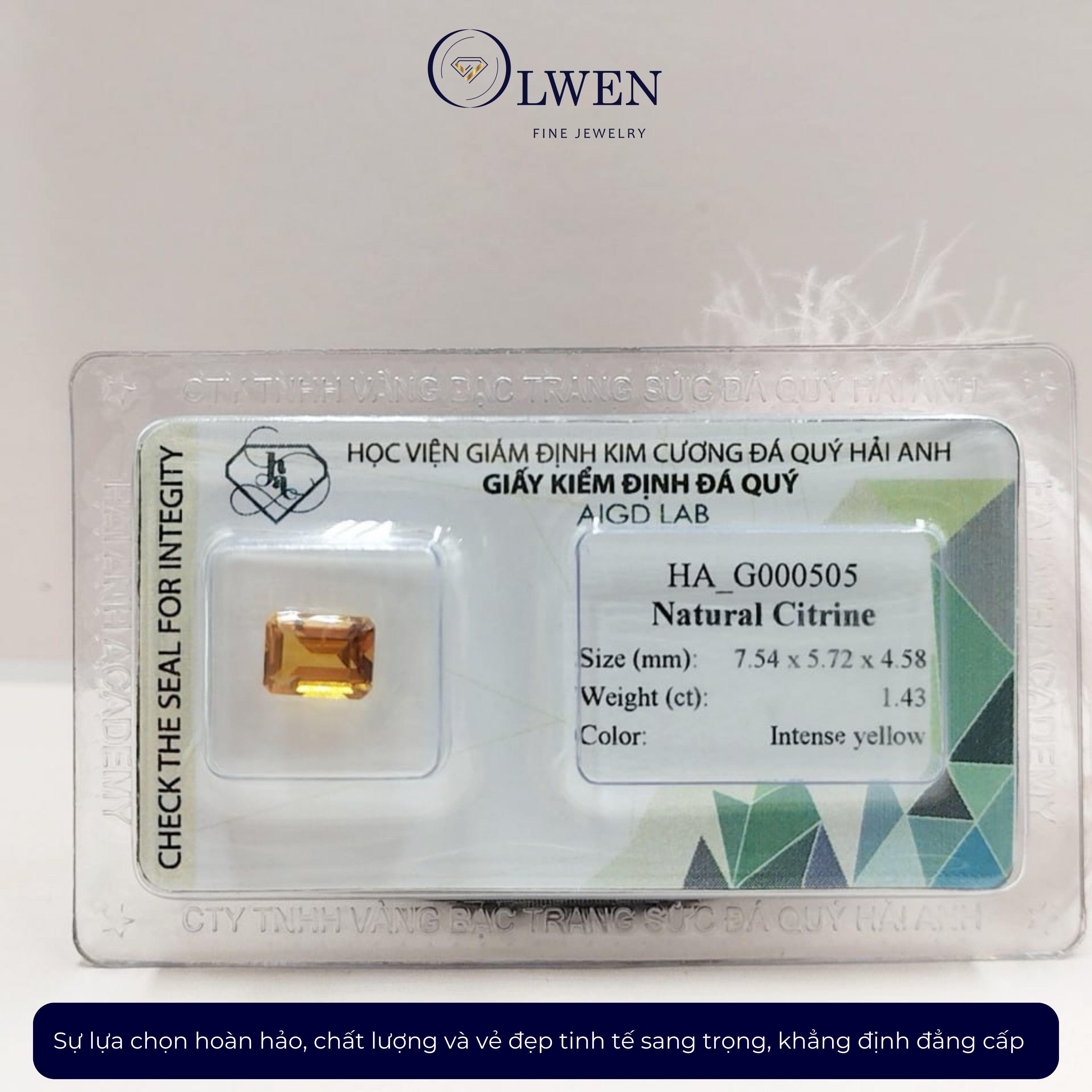 Viên đá thạch anh vàng thiên nhiên HA_G000505