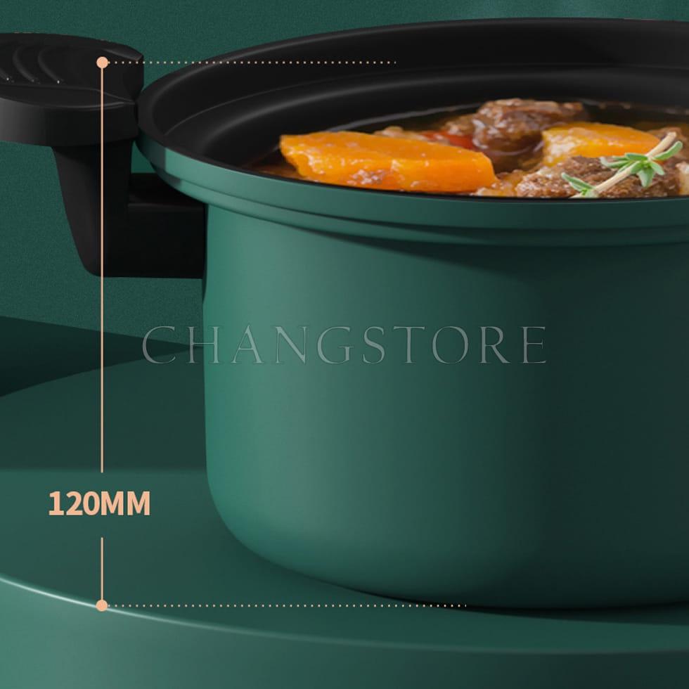 Nồi Áp Suất Chống Dính Dung Tích 3.5 Lít, Dùng Được Bếp Điện Bếp Ga Kiểu Dáng Hàn Quốc, Gọn Nhẹ Dễ Sử Dụng