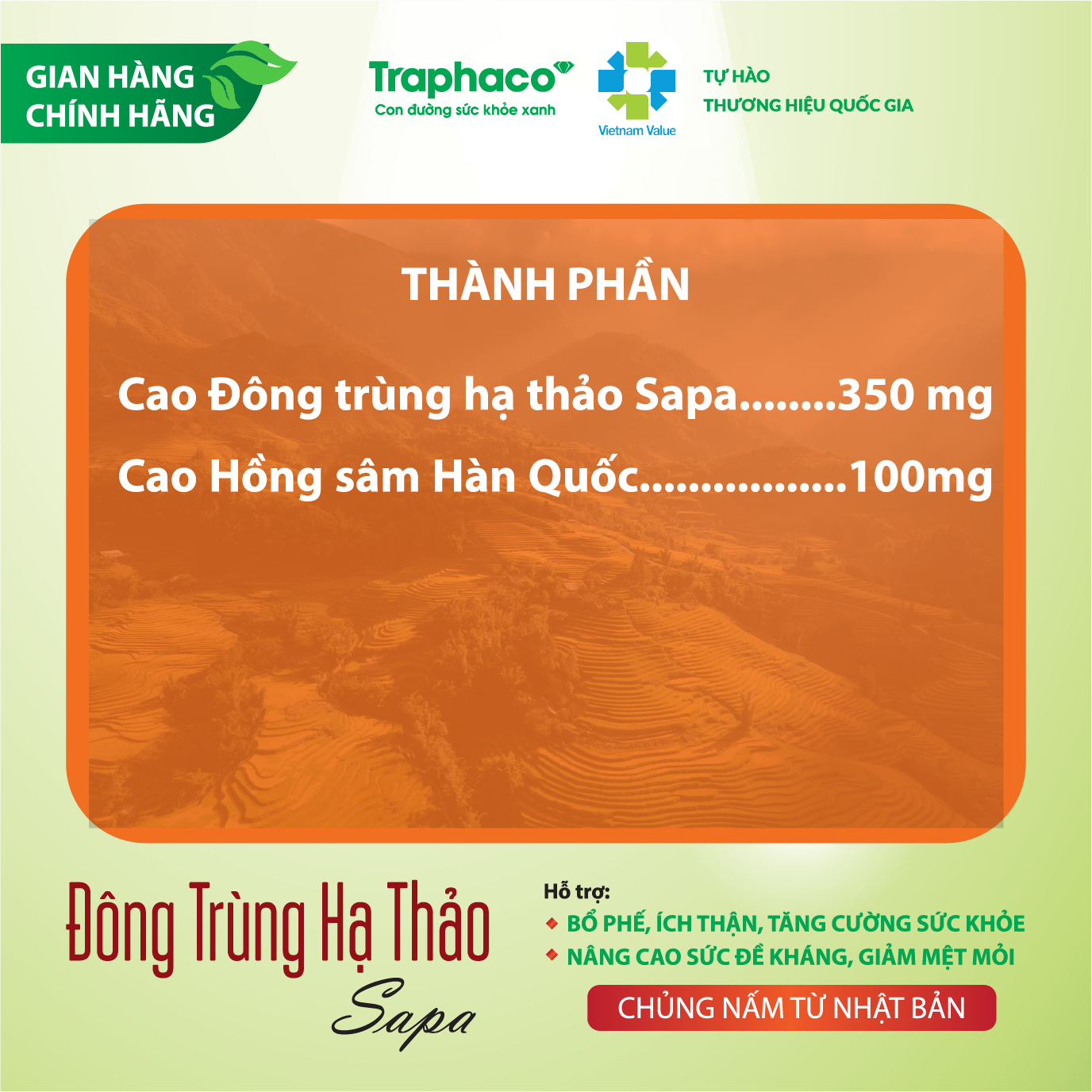 ĐÔNG TRÙNG HẠ THẢO SAPA - TĂNG SỨC ĐỀ KHÁNG - BỔ PHẾ, ÍCH THẬN