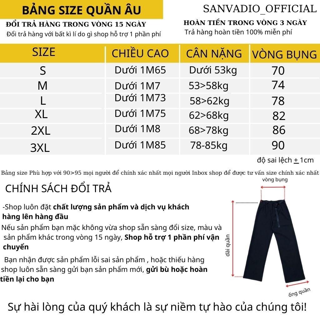 Quần Kaki Nam SANVADIO quần nam ống rộng UNISEX quần baggy nam cao cấp thời trang Hàn Quốc