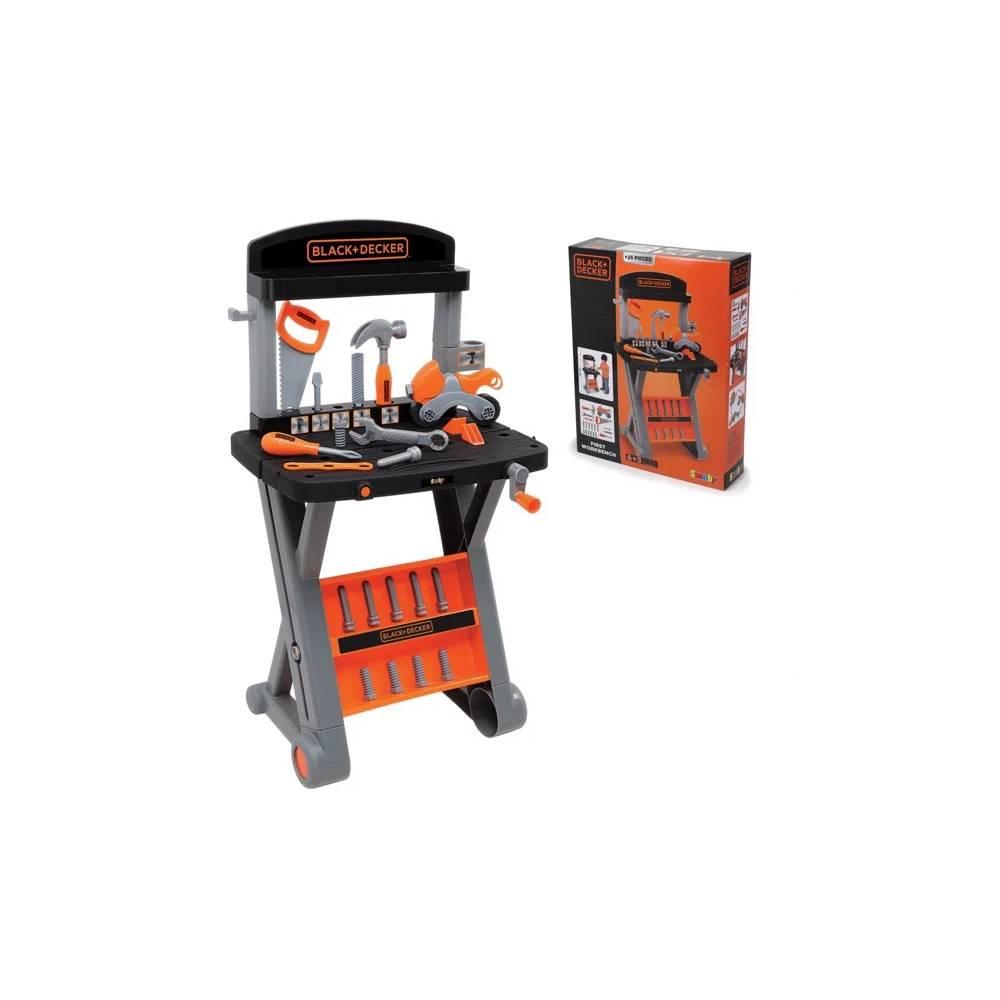 Đồ chơi trẻ em 3 tuổi trở lên hộp dụng cụ kỹ sư cơ bản Black + Decker Smoby