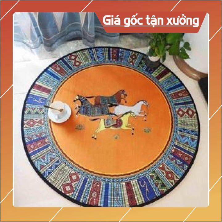 Thảm chân hình tròn - đế cao su chống trơn trượt - cam kết thấm hút tốt