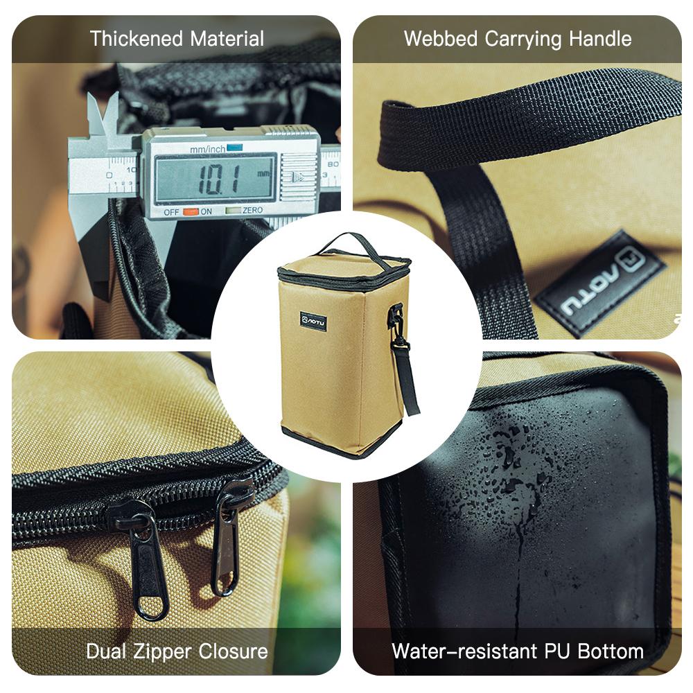 10L Camping Lantern Storage Bag Outdoor Camping Canister Gas Tank Storage Bag Carrying Case
