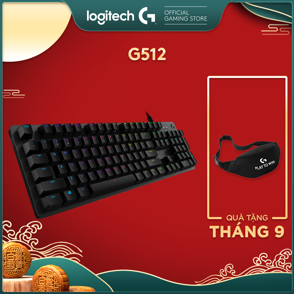 Bàn Phím Game Cơ Học Logitech G512 - Rgb Lightsync, 3 Loại Gx Switch, Vật Liệu Cải Tiến, Cổng Usb 2.0 - Hàng Chính Hãng - Gx Blueclicky