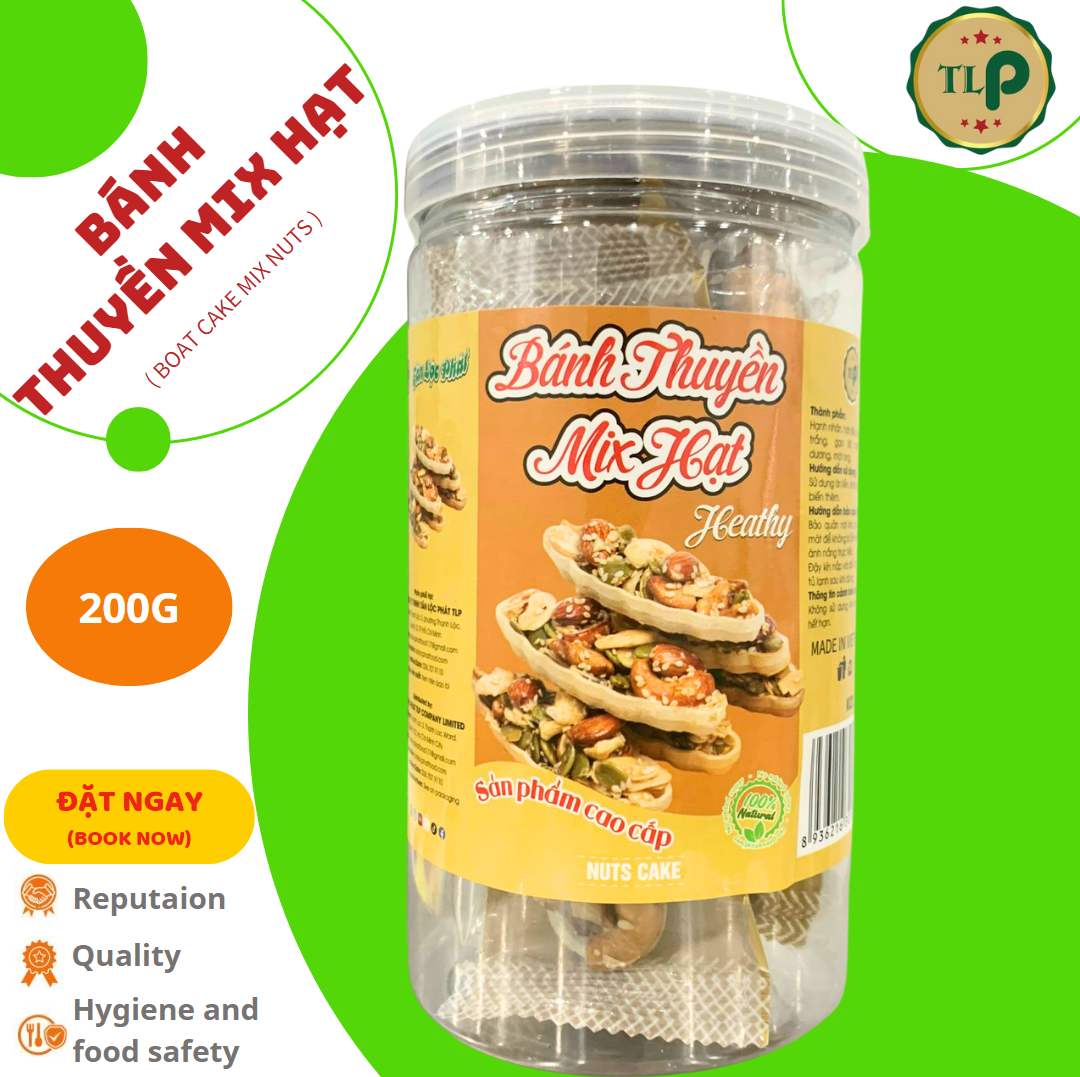 BÁNH THUYỀN MIX HẠT TÂN LỘC PHÁT - HŨ 200G