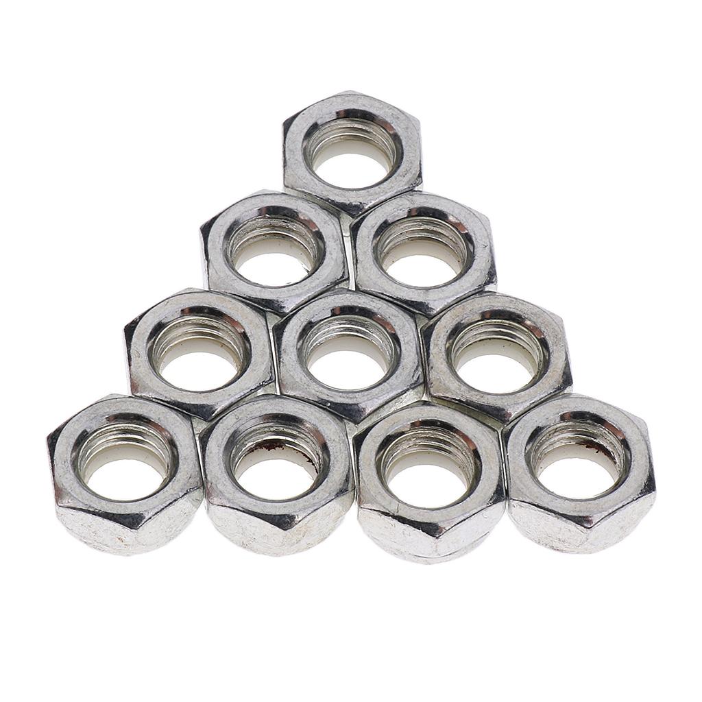 10pcs Axle Mounting Nuts for Skateboard Longboard Trucks Inner Diameter 9mm