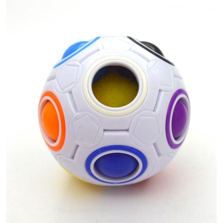 Football fidget cube quả bóng UFO ma thuật màu sắc cầu vồng 7cm, rèn luyện trí não cho bé Rubik Biến Thể quả bóng