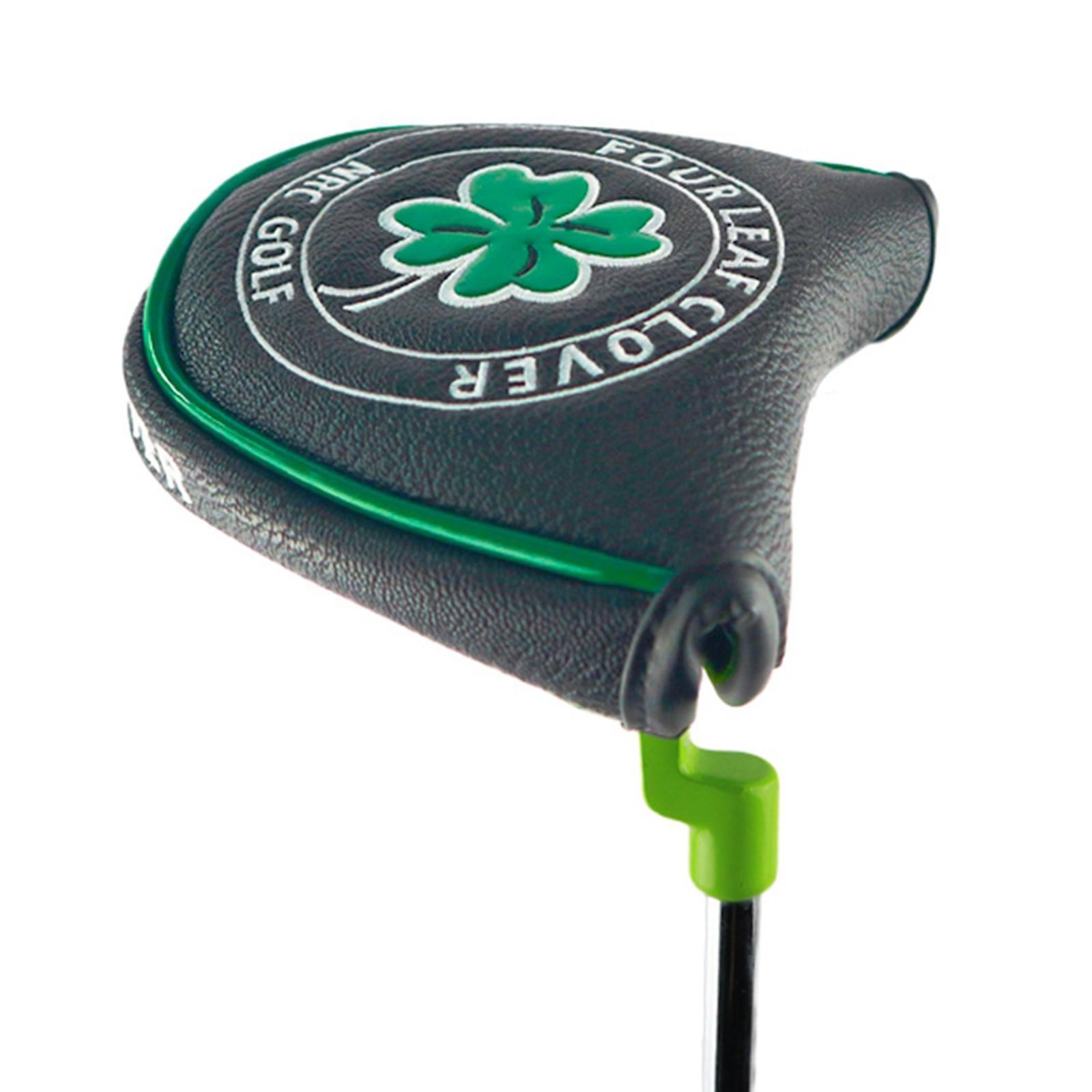 2Pieces PU Leather Universal Golf Mallet Head Cover Putter Sleeve