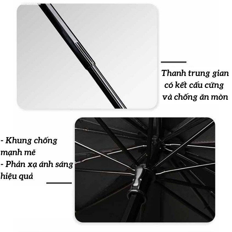 Ô Che Nắng Kính Lái Xe Ô Tô Doron HD01 - Bảo Vệ Nội Thất Ô Tô - Dù Che Nắng Kính Lái Xe Hơi - Chống Tia UV - Hàng Loại 1