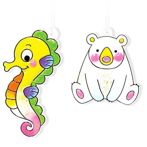 Bộ Màu Vẽ Trang Trí Trên Kính Sun Deco - Amos SD10P6-A - Animal