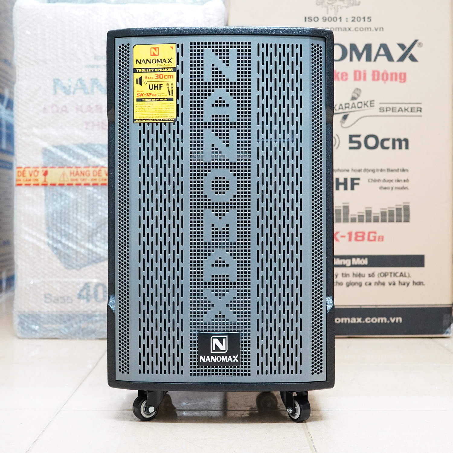 Loa Kéo Nanomax SK-12F6 2022 Bass 3 Tấc 30cm 360w Karaoke Bluetooth Tặng 2 Mic Không Dây Âm Thanh Siêu Đỉnh Hàng Chính Hãng