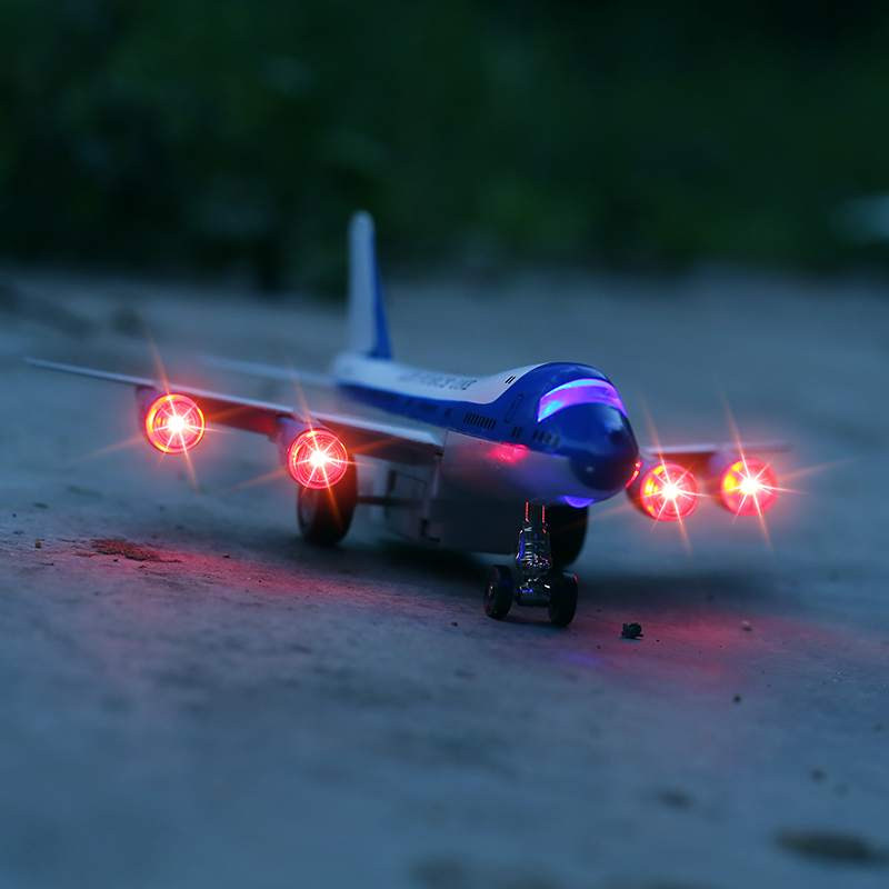 Hình ảnh Đồ chơi mô hình máy bay BOEING 777 KAVY NO.8807 âm thanh và ánh sáng bằng hợp kim có thể trưng bày