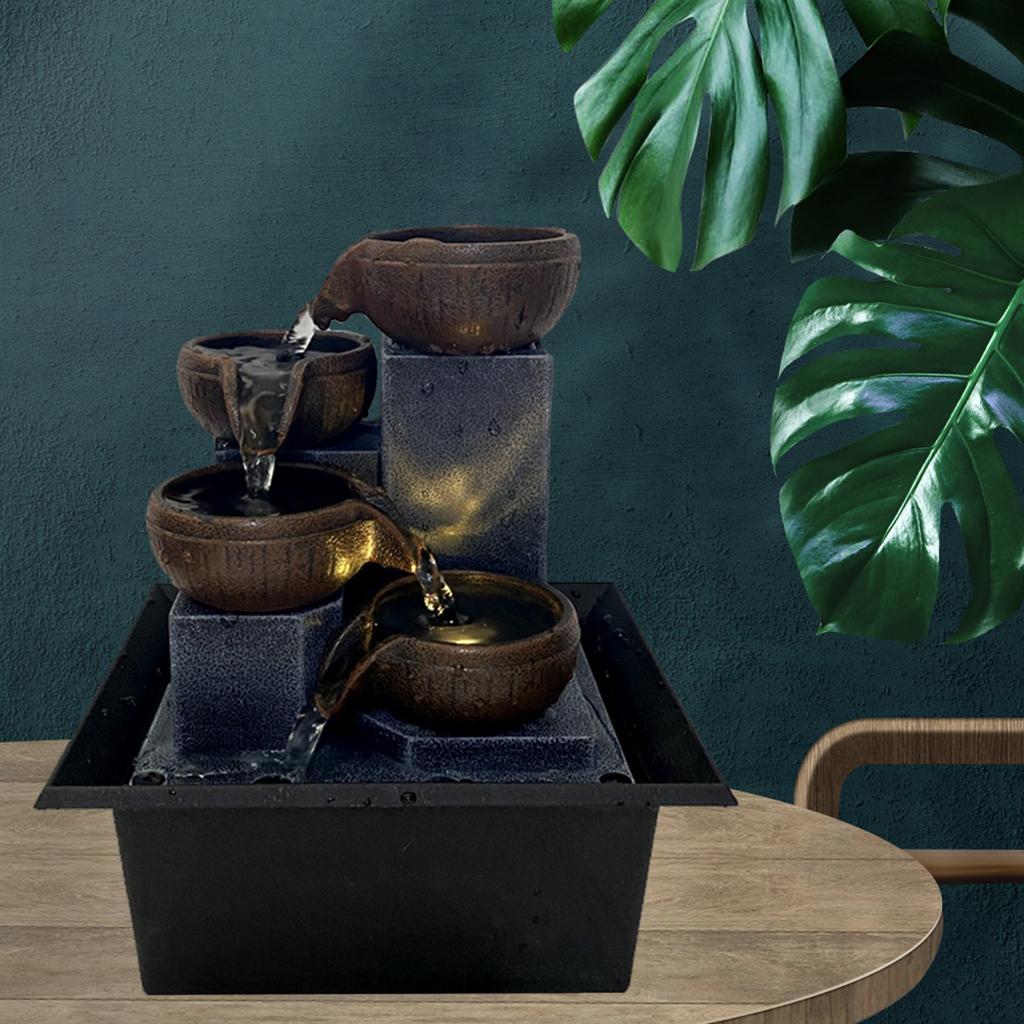 1pc Tabletop Fountain 5-Tier Ornaments Waterfall   Decoration