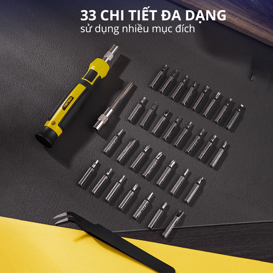 Bộ Tua Vít Sửa Chữa Đa Chức Năng Deli - 30 Đầu Vít Cao Cấp - Chất Liệu Siêu Bền, Thiết Kế Gọn Nhẹ Tinh Tế