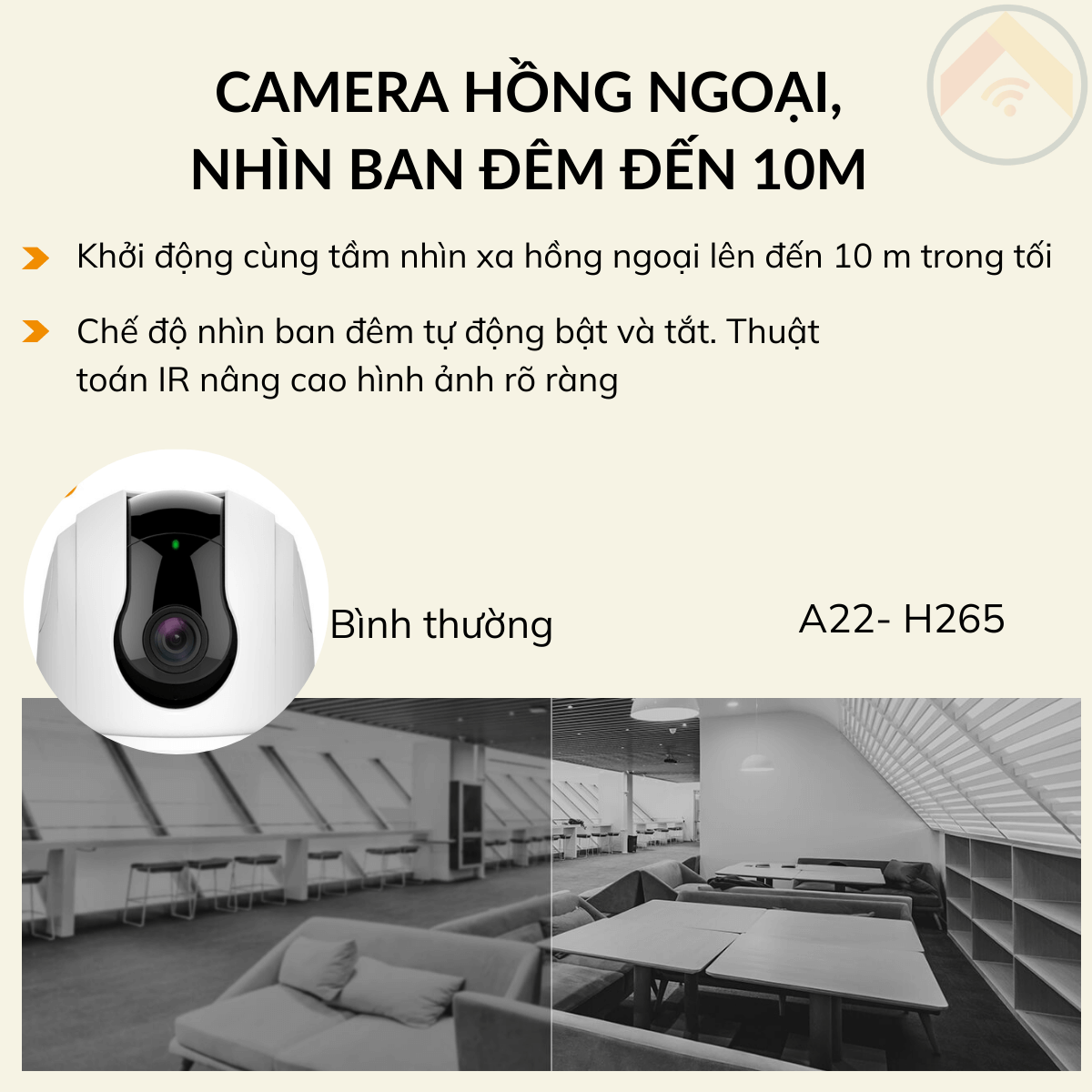 Hàng chính hãng Camera IMOU Ranger A22 Kèm thẻ nhớ 64GB 2MP (FullHD 1080P) Wifi H265 Xoay 360độ
