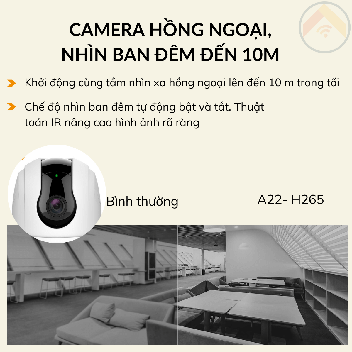 Hàng chính hãng Camera IMOU Ranger A22 Kèm thẻ nhớ 64GB 2MP Wifi H265 Xoay 360độ