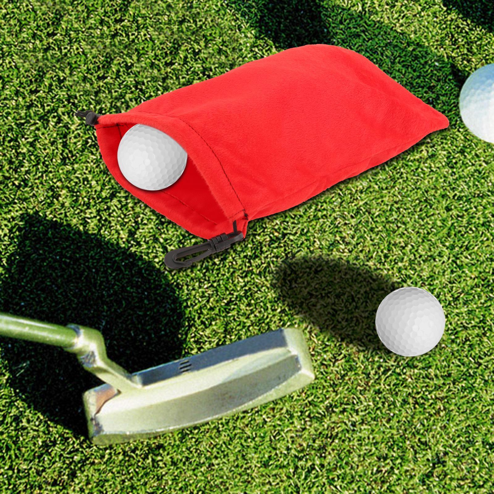 Golf Ball Drawstring Bag with Clasp Storage Bag Stuff Sack for Sports