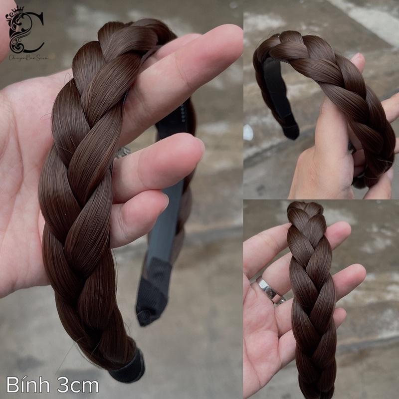 Băng Đô Bính Tóc Giả / Bờm Tết Tóc Giả TƠ KHÔNG BÓNG - Có răng cố cài cố định