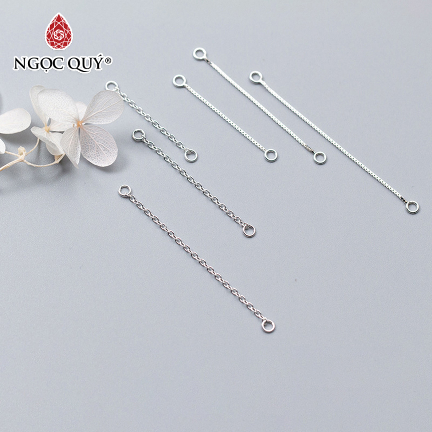 Charm bạc chuỗi xích trang trí - Ngọc Quý Gemstones