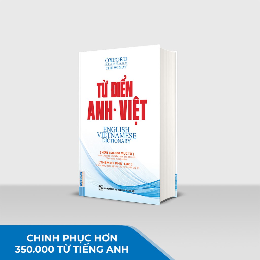 Sách - Từ Điển Anh VIệt Phiên Bản Bìa Mềm Màu Trắng - Giải Nghĩa Đầy Đủ Ví Dụ Phong Phú - MC